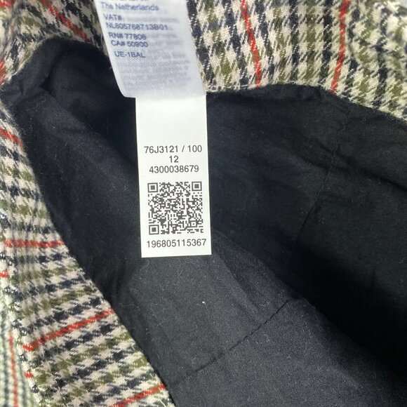 Tommy Hilfiger Mini Skirt Womens Size 12 Brown Red Checkered Sexy Cute Party NWT - Picture 13 of 14